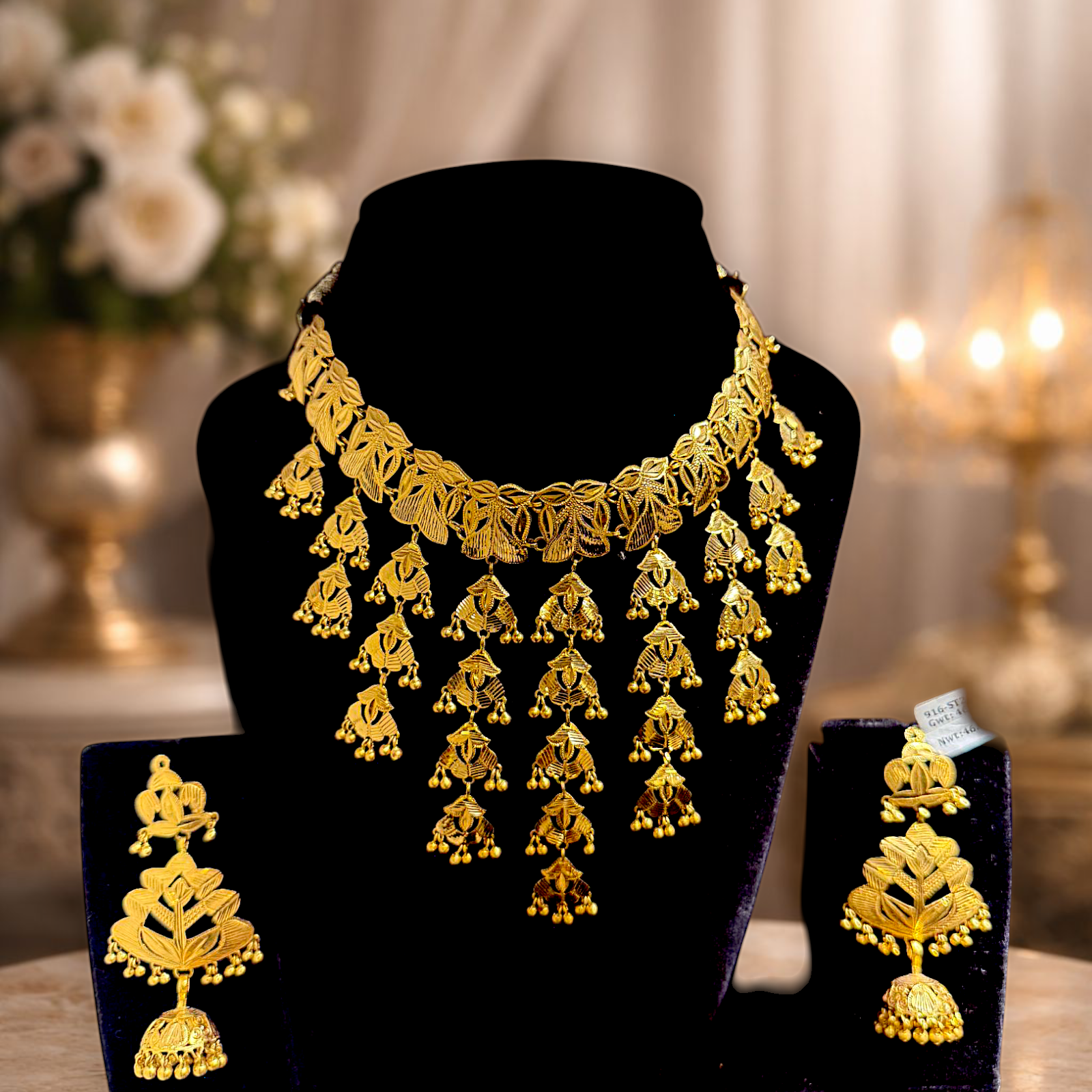 The Golden Cascade Filigree Set